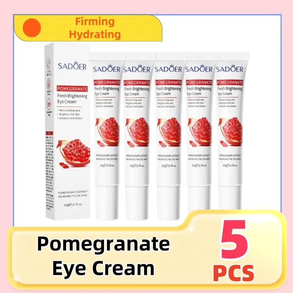 

5Pcs Pomegranate Eye Cream Firming Eye Cream Dark Circles Eye Lotion Anti-aging Fresh Hydrating Fade Eye Lines Beauty Eye Cream