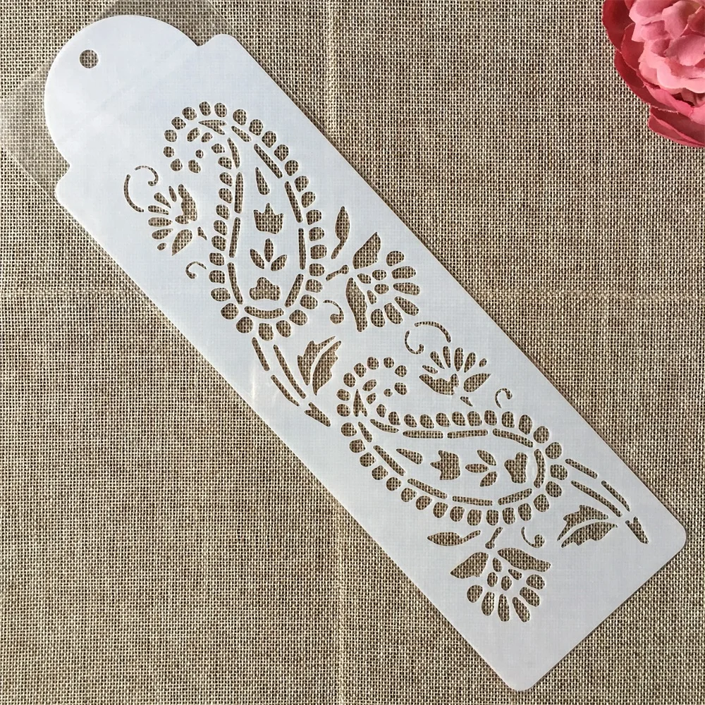 33*10cm Paisley Muster Blume Blätter DIY Schichtung Schablonen Wand Malerei Sammelalbum Färbung Präge Album Dekorative Vorlage