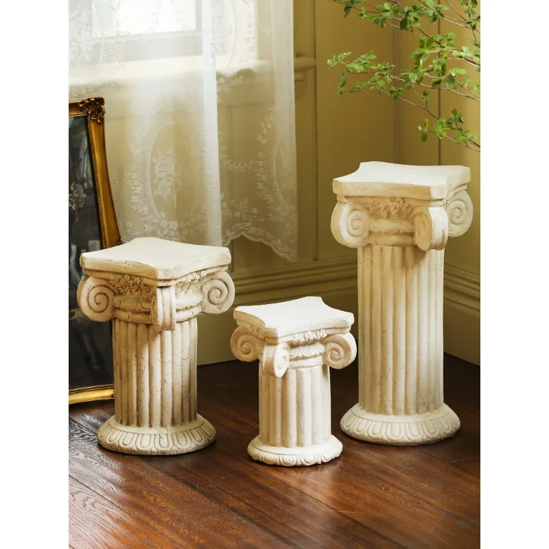 Harvest Hut European Vintage Old Roman Column Edge Decoration Creative Living Room Model Room Soft Decoration Decoration