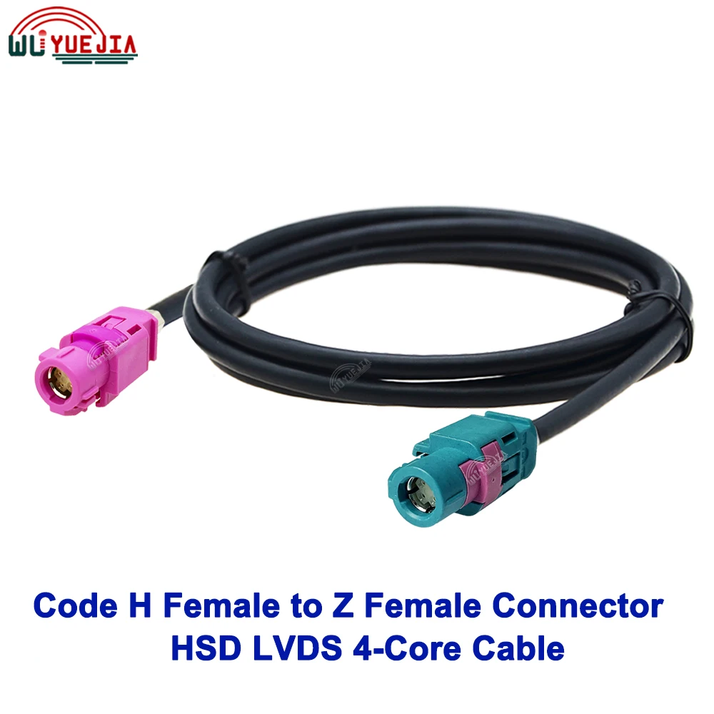 High Speed Data 4-Core 535 HSD LVDS Cable 4 Pin Code H Female to Z Female Connector Vehicle Signal Transmission Shielded Line