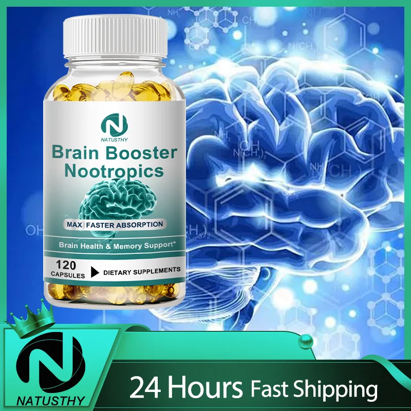 Nootropics Brain Supplements For Men & Women | Memory, Mental Clarity and Cognitive Improvement | Focus Capsules With L-Theanine