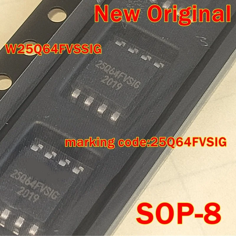 

1pcs to 20pcs W25Q64FVSSIG SOP-8 New Original marking code:25Q64FVSIG 64M bit serial flash memory