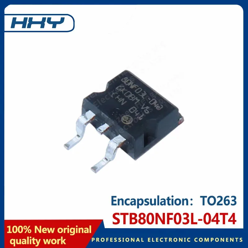 10PCS STB80NF03L-04T4 80NF03L-04 N Channel 30V 80A patch TO263