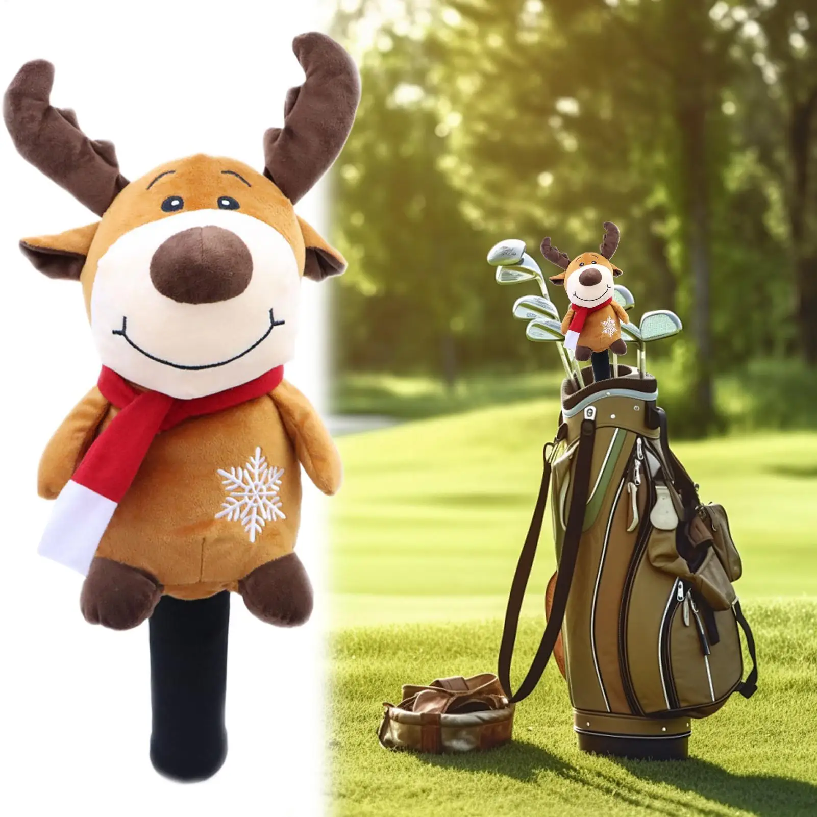 غطاء رأس نادي الجولف غطاء رأس نادي الجولف لعيد الميلاد كم وودز واقي للنساء والرجال ممارسة نطاق القيادة في الهواء الطلق