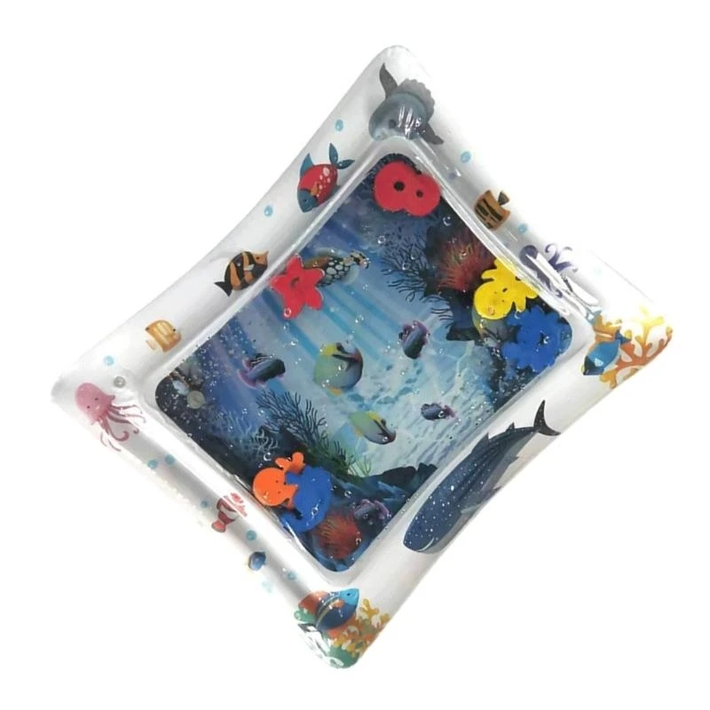 Q0KB Mata Wodna dla niemowląt Tummy Time Zabawa Przenośna mata dla niemowląt nadmuchiwana matka brzucha Mata