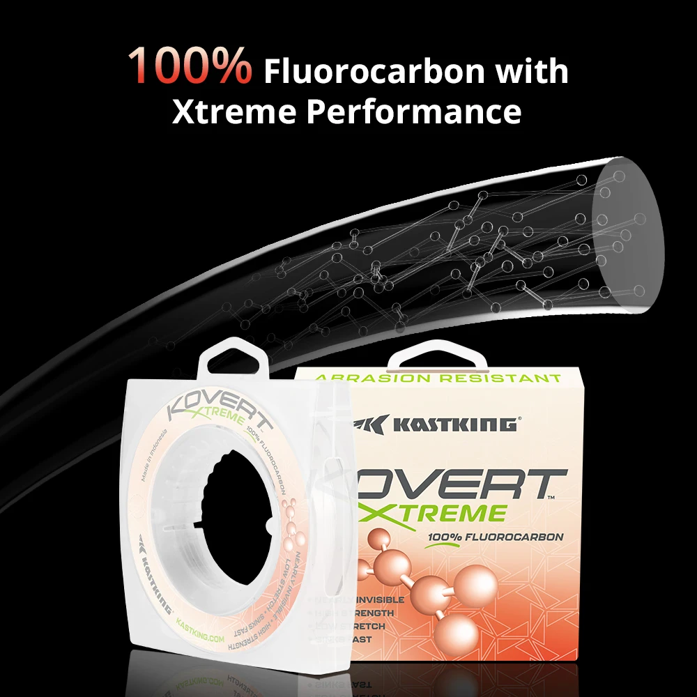 KastKing Kovert Xtreme 23m 46m 183m 4-50LB 0.16-0.7mm 100% Carbon Sinking Fishing Line Strong Fluorocarbon Leader Line