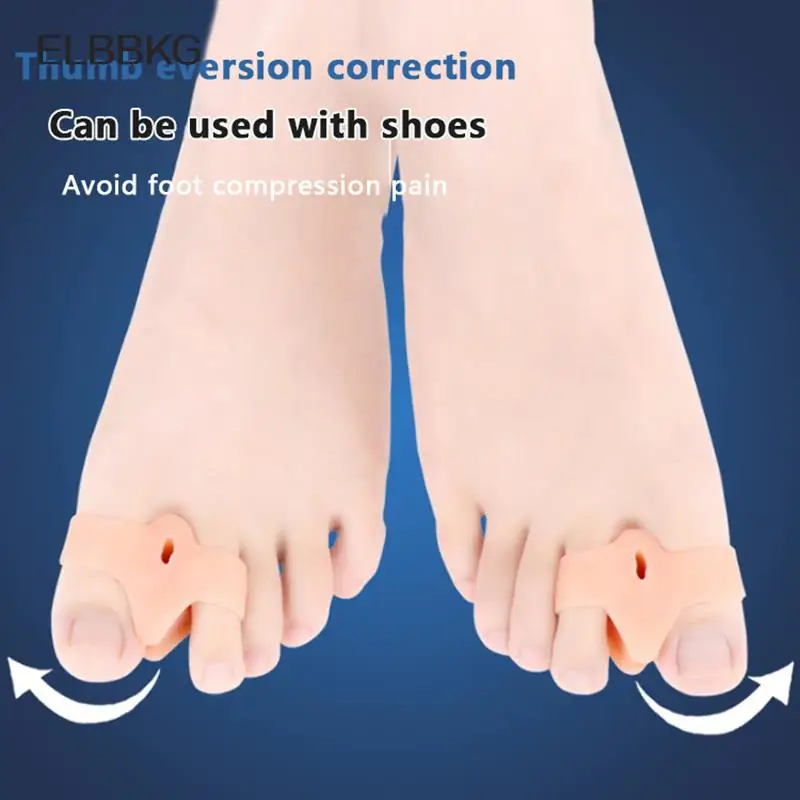 2PCS Silicone Gel Thumb Corrector Bunion Foot Toe Hallux Valgus Protector Separator Finger Straightener Adjuster Foot Care Tool