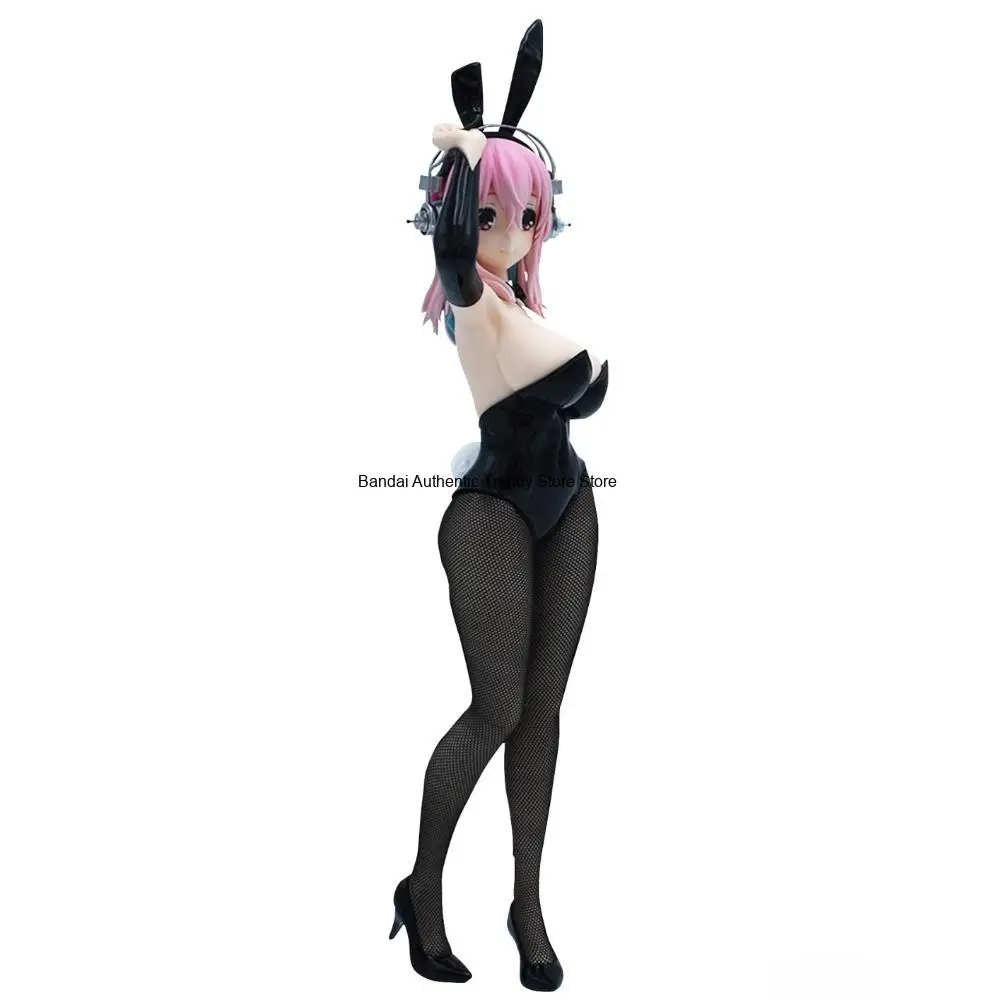 In Stock FuRyu Original Genuine SoniComi Super Sonico BiCute Bunnies Figure Black 28cm Sexy Collections Model Toy Figures Gift view 2