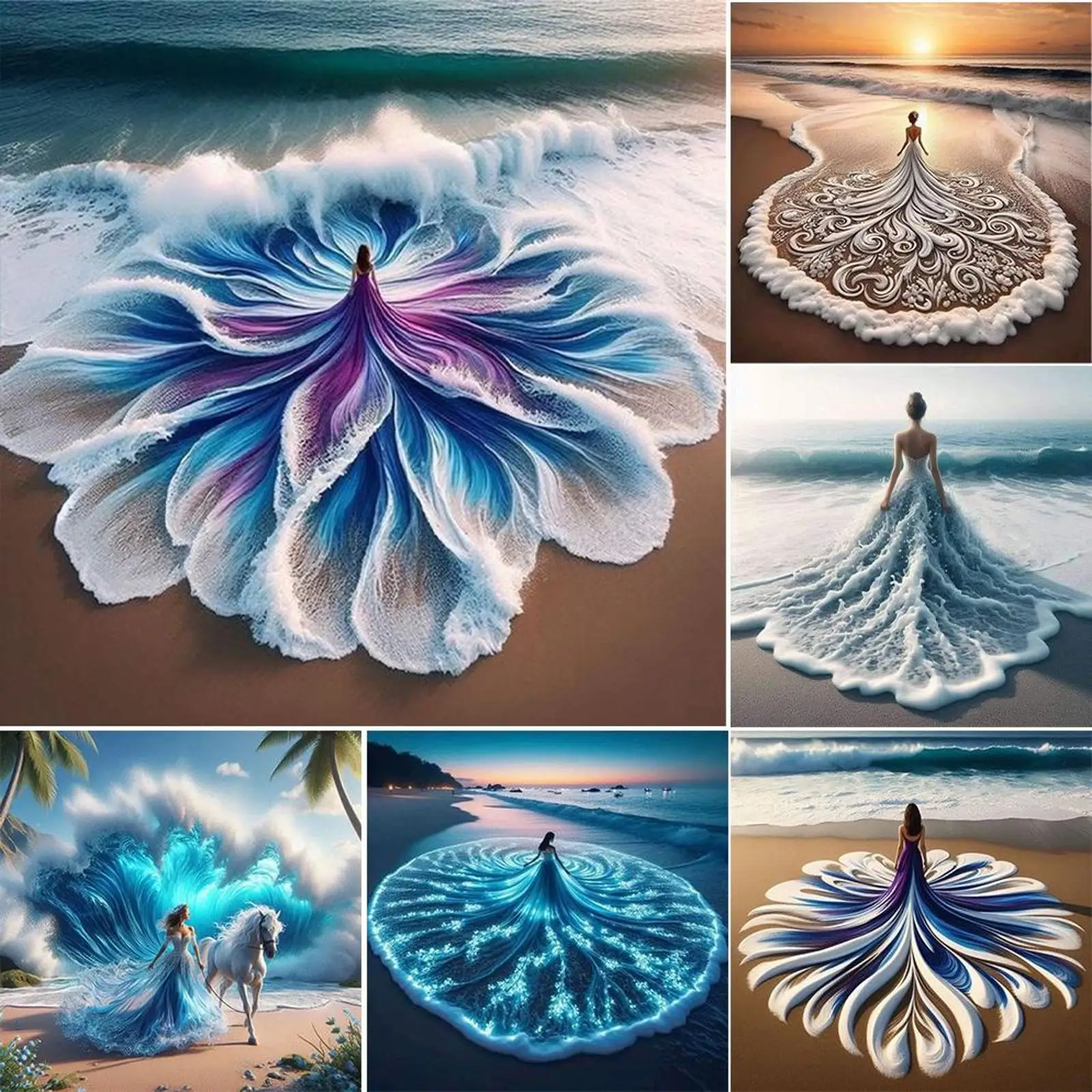 

5D DIY Full Round Drill Diamond Painting Girl Kit Home Decor Art Craft