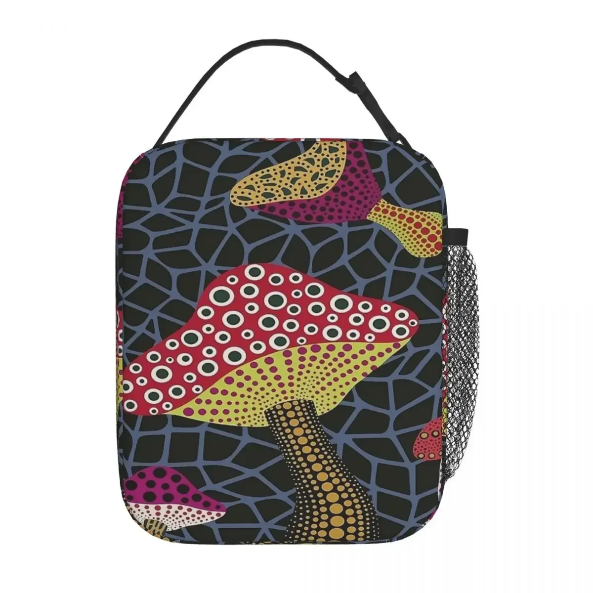 Yayoi Kusama Insulated Lunch Bag Portable Meal Container Cooler Bag Tote Lunch Box Work Outdoor Food Bag