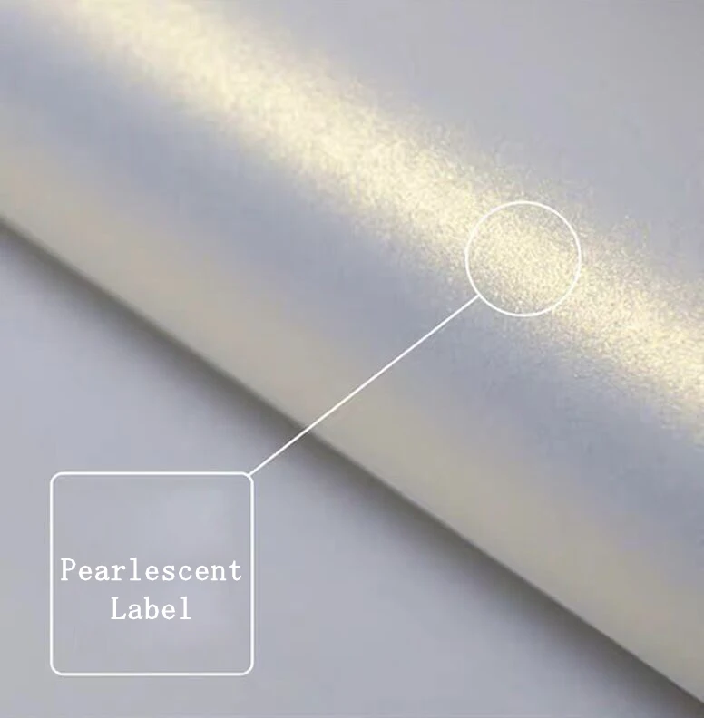 Pearlescent Label Shimmer Adhesive Custom LOGO Text Name Jewellery Box Packaging Sealing Stickers Bottle Product Personalized