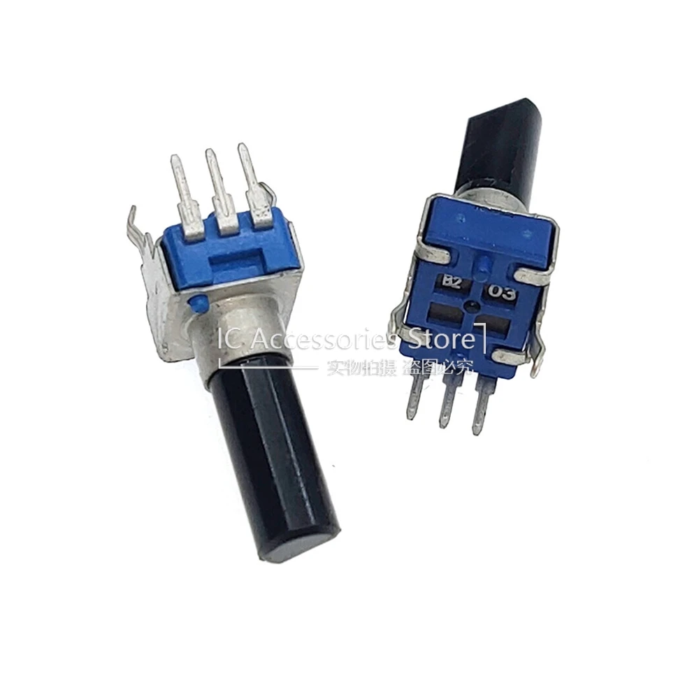 5PCS 09 Type RV09 Vertical Single 3Pin B10K B103 B20K B203 B50K B503 Potentiometer D Shaft Length 18MM