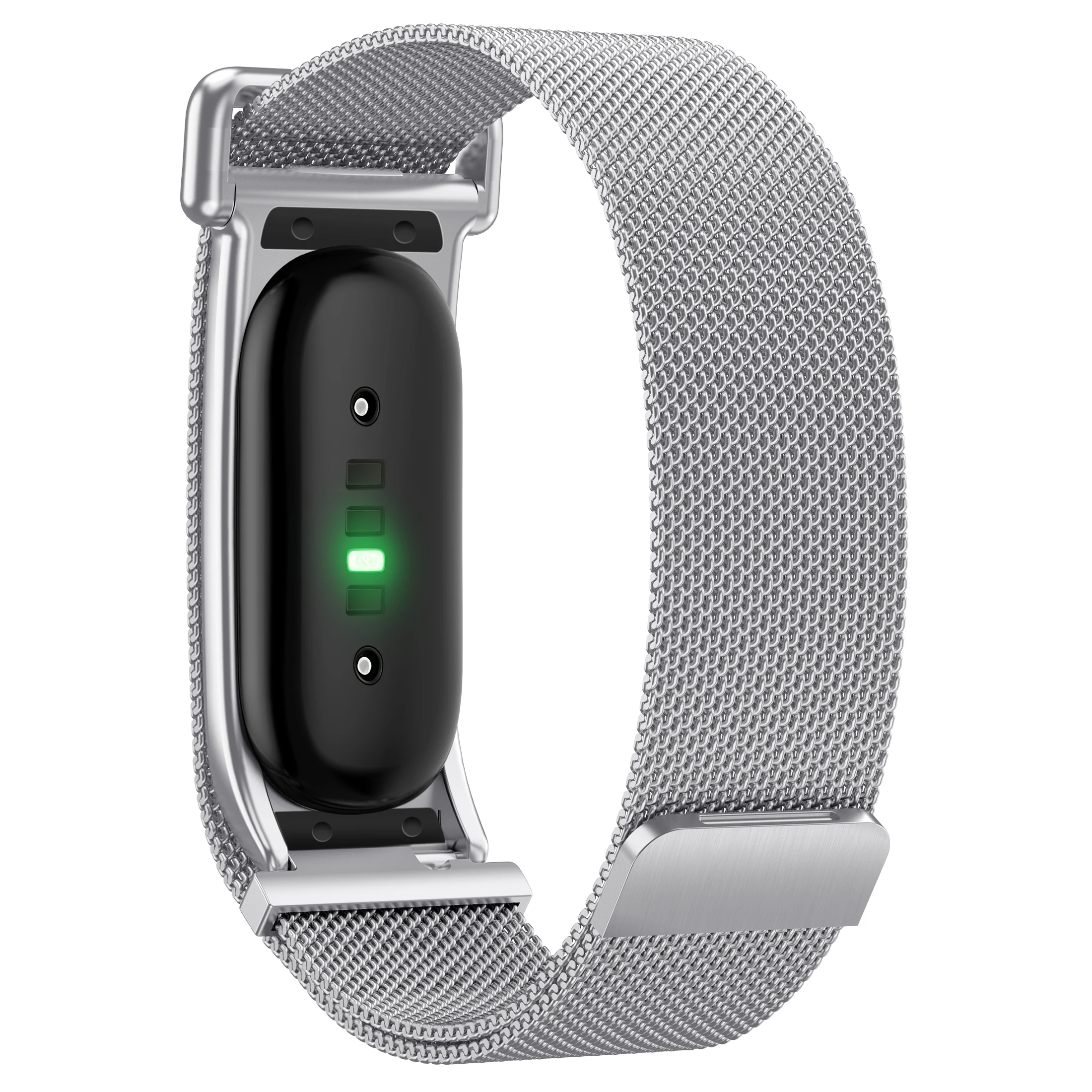 Google Fitbit Air Atmungsaktives Milanaise-Armband Schnellverschluss Verstellbares Weiches Metall-Tracker-Zubehör – Detail 27