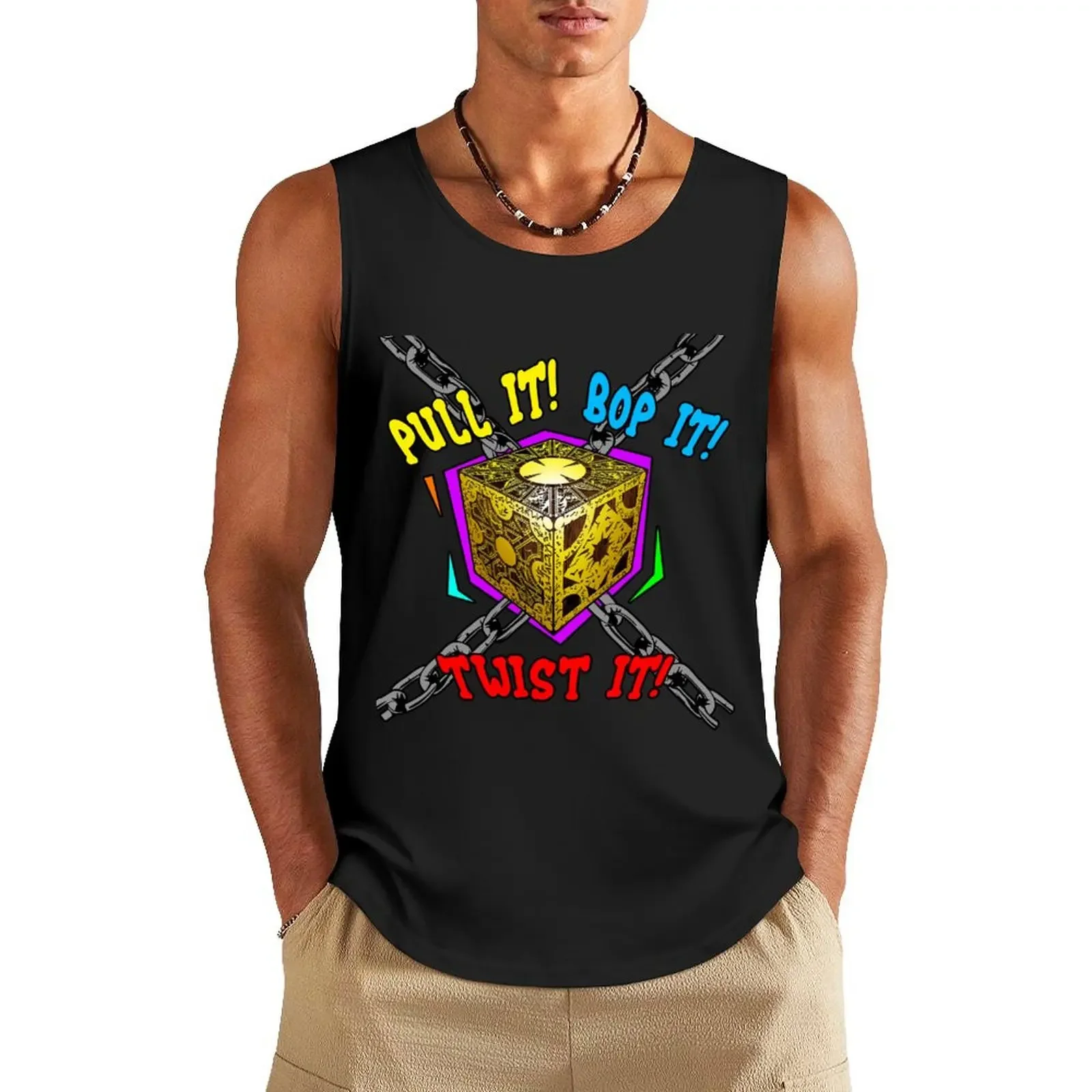 Bop It! Lament Configuration - Hellraiser Tank Top Bodybuilding shirt sleeveless shirt man gym