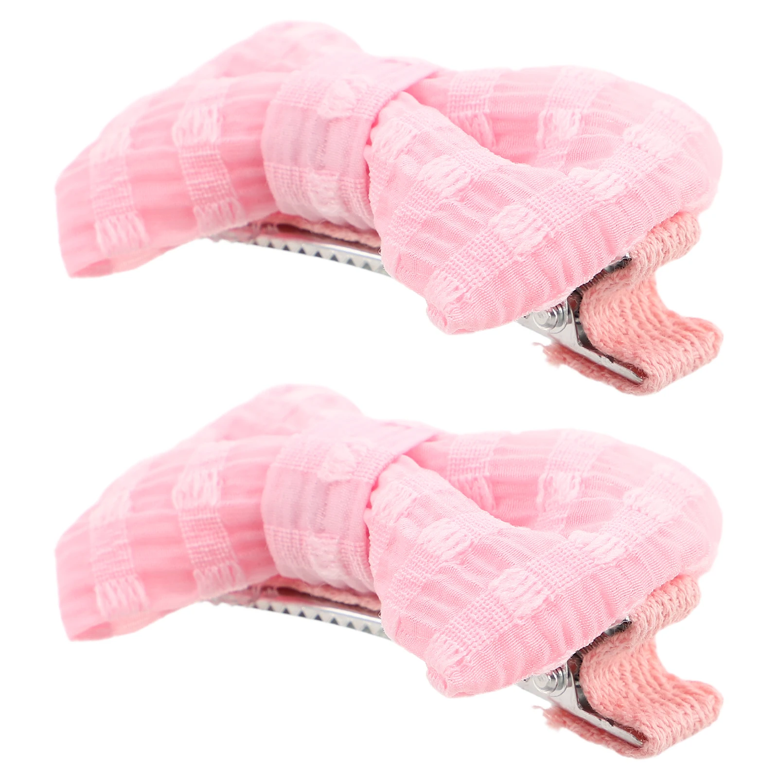 

2pcs Children's Hair Accessories Baby Barrettes Girls Hairpin Bows Fabric Toddler Pink Plaid Bowknot Princess Cute