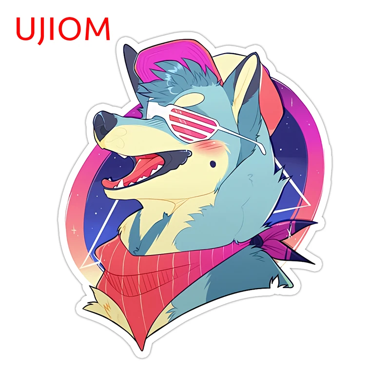 UJIOM Furry Cute Design Wall Stickers Creative Amusing Bathroom Organizer Decals Sunscreen Adhesive Bathroom Accessories