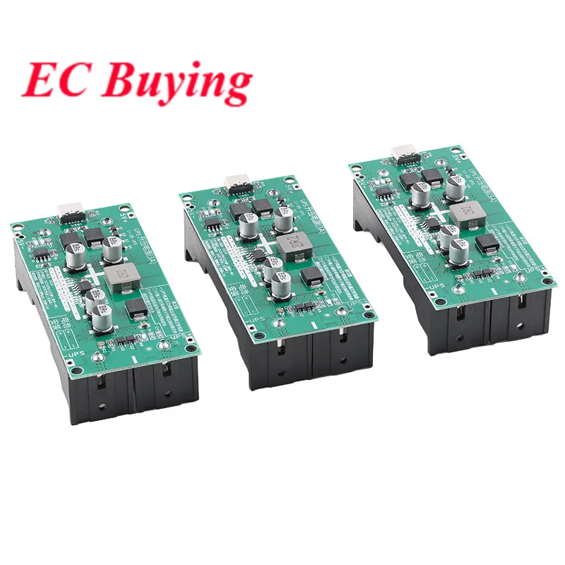 15W 3A UPS 18650 Lithium Battery Boost Step Up Charging Board 5V 9V 12V UPS Uninterruptible Power Supply Module While Charging