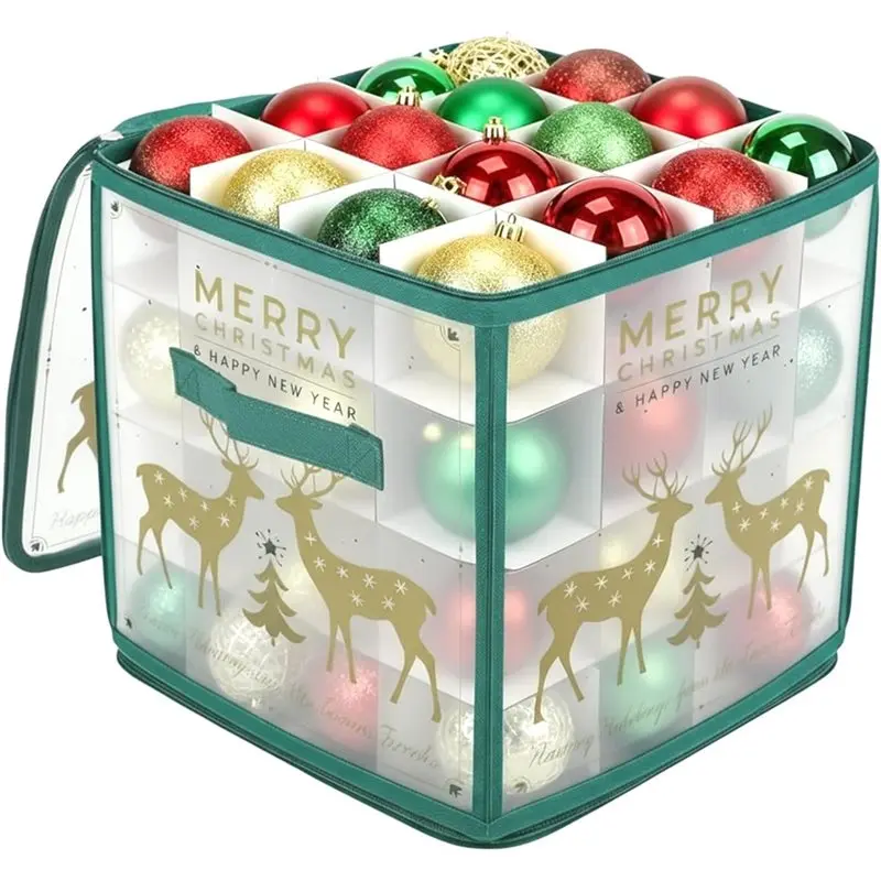 

Коробка для хранения елочных шаров AC23, контейнер на 64 ячейки для рождественских украшений, для дома, квартиры, школы, общежития, фермерского дома
