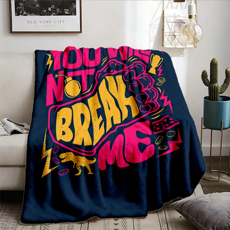 You Will Not Break Me Flannel Blanket, Dungeon Crawler Carl Throw, Donut Sci-Fi Book Lover Gift