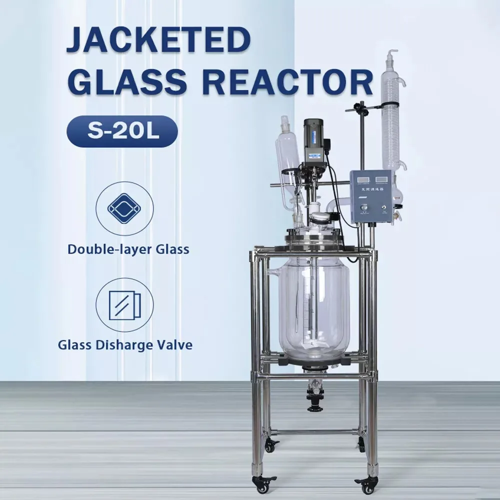 

20L Double-Layer Glass Jacket Reactor Jacketed Mixing Reactor Decarboxylation US