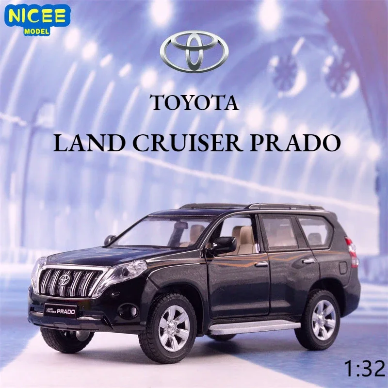 

Модель автомобиля TOYOTA LAND CRUISER PRADO 1:32, литая модель автомобиля из металлического сплава, со звуком и светом, детская игрушка в подарок, A177