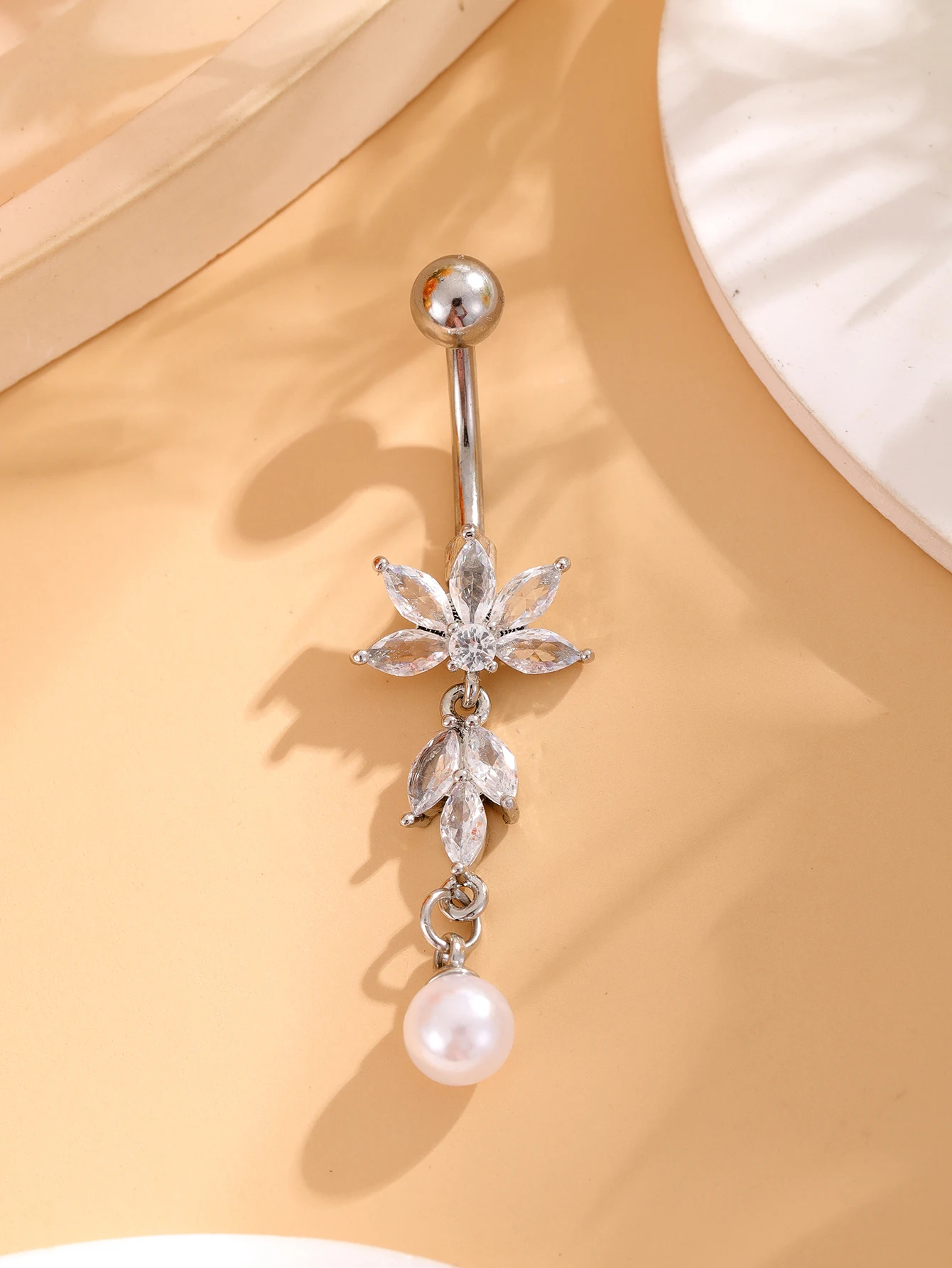 3-6 Teile/los Chirurgenstahl Kristall Bauchnabelpiercing Set 14G Schlange Perle Herz Bauchnabelpiercing Nombril Umbigo Bulk Nabelringe – Detail 5