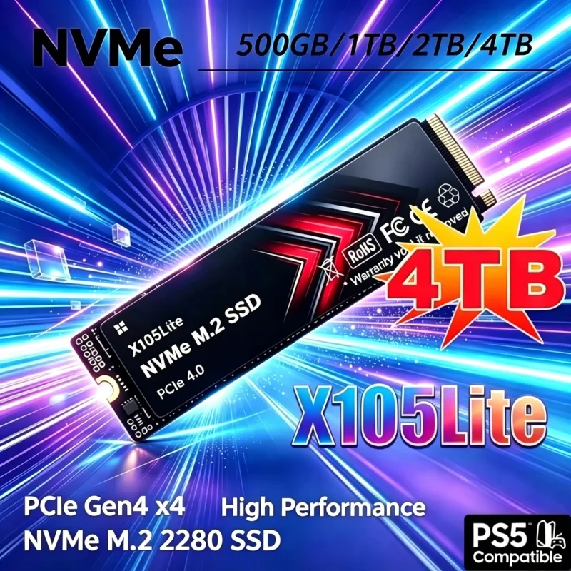 X105Lite M2 PCIe4.0 2TB 1TB M.2 NVMe Gen3 256GB Hard Drive Solid State Disk NMVE PCIe 3.0 HDD for Laptop Desktop PS5
