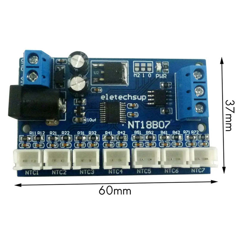 Hot 7 Channel RS485 NTC Temperature Sensor Measurement MODBUS RTU Paperless Recorder PLC NT18B07