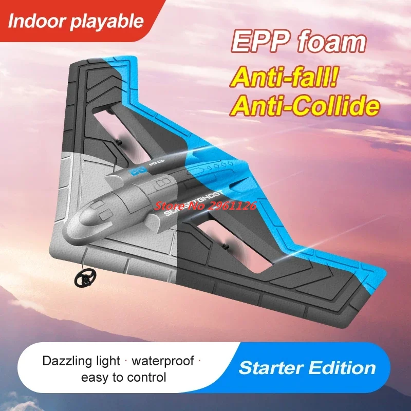 

2.4G EPP Foam Remote Control Airplane Toys for Child RC Stunt Glider Fighter Model Toy with LED Anti-Fall Dazzling Lights Plane
