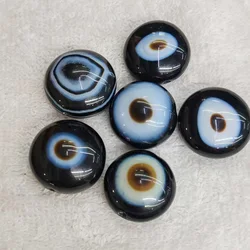1pcs Brazil Natural Black and White Wrapped Silk Sheep Plate Eye Sky Eye Agate Bead Necklace Pendant Bracelet DIY Accessories
