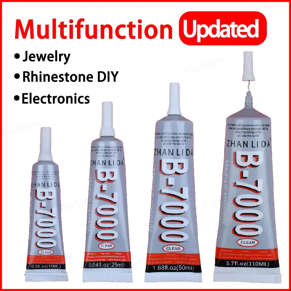 Transparent Glue for Phone Rhinestone Jewelry Metal Stone Fabric Textile Clothes Ring Plastic Model Miniature ABS Super Adhesive