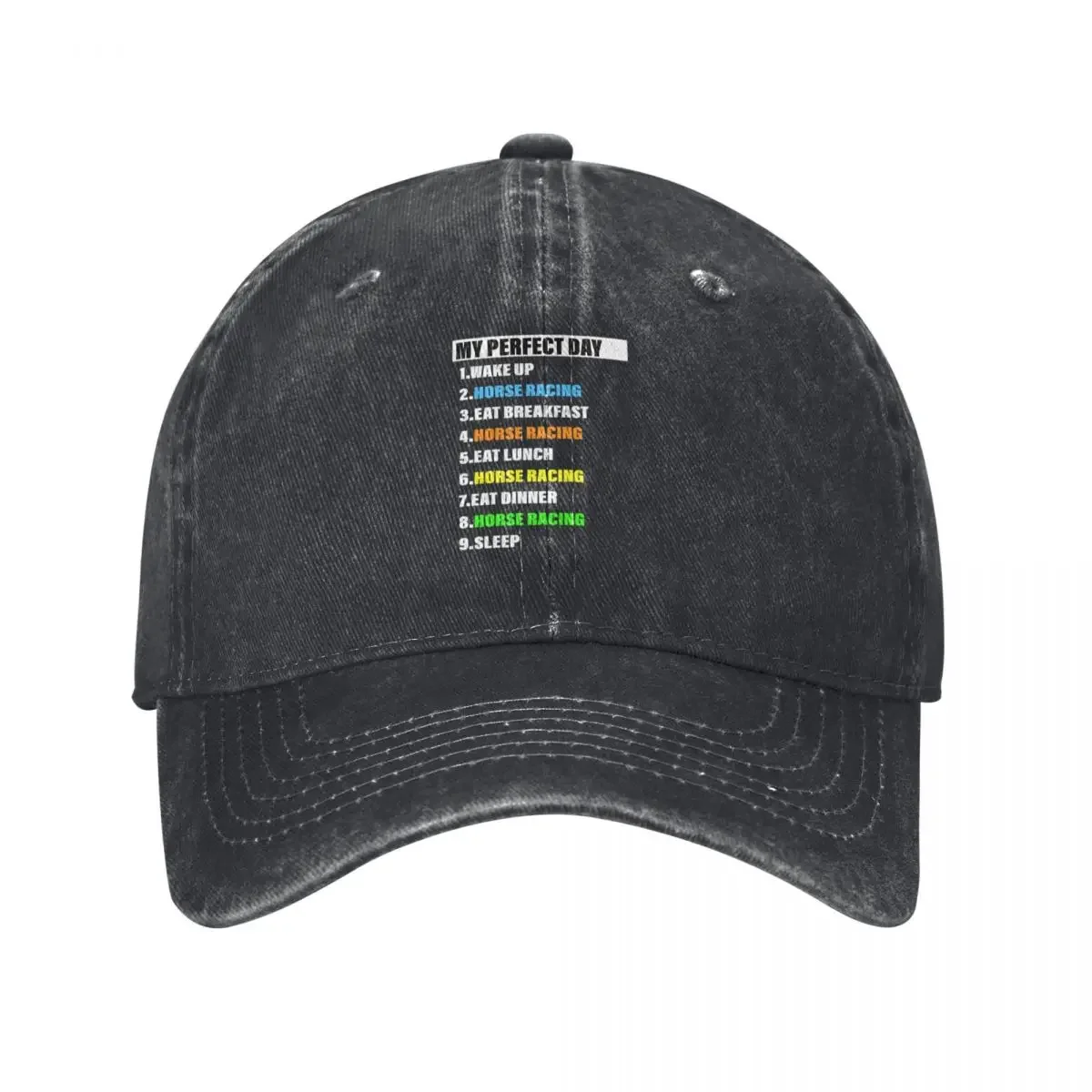 My perfect Horse Racing day Baseball Cap Rugby Snap Back Hat Sunhat Women's Hats Men's