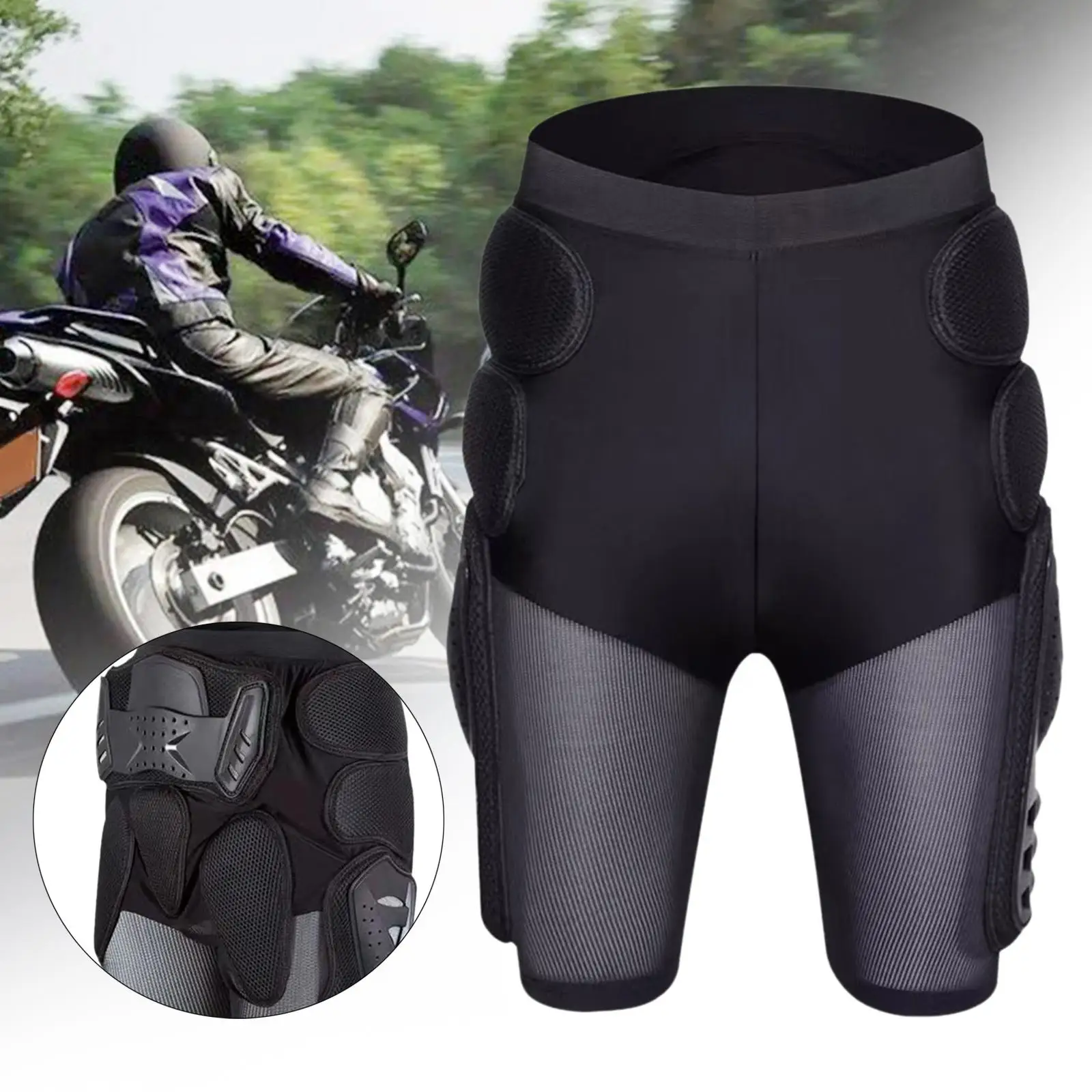 Pantalones cortos acolchados protectores pantalones cortos de ciclismo para adultos pantalones cortos de motociclismo