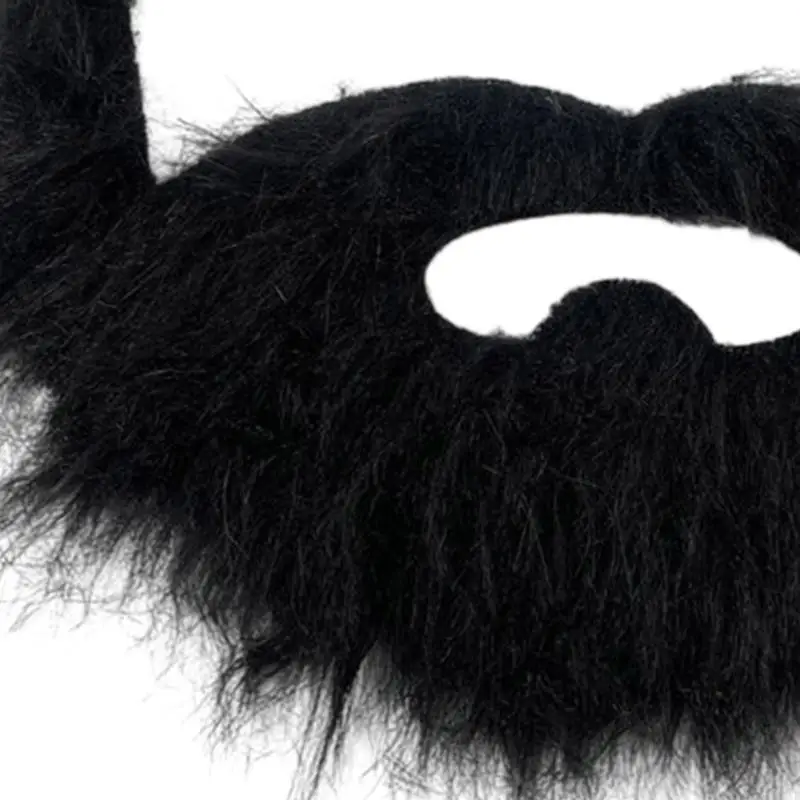 N7yf Funny Black Beard Costume Halloween Beard Party Cosplate Costume, Black Beard Moustache For Women Men Halloween Dress Up