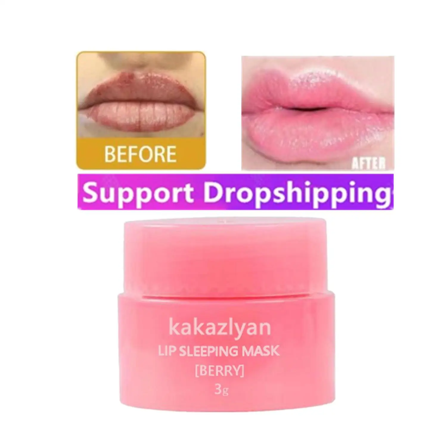 3g South Korea Lip Sleep Mask Night Sleep Maintenance Moisturizing Lip Gloss Bleach Cream Nourishing Lip Care Lip Balm