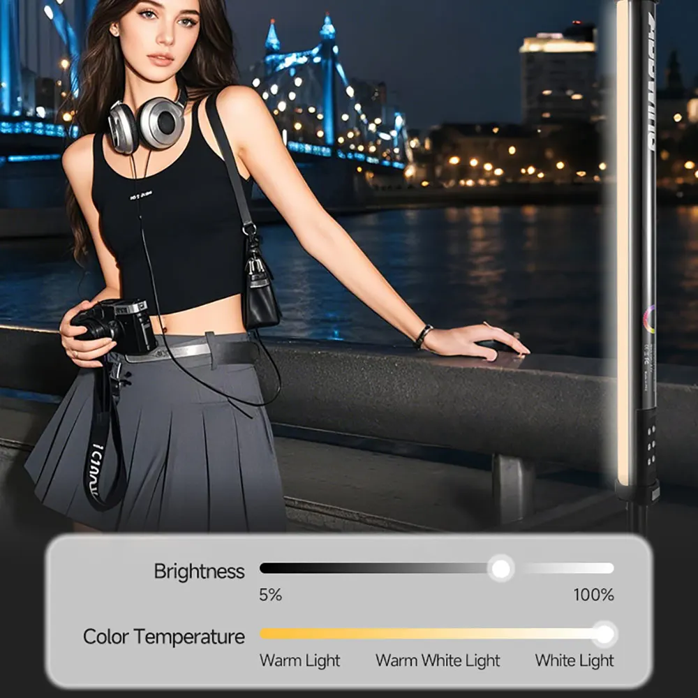 MIAOTU 54 سنتيمتر يده RGB الملونة عصا ضوء مصباح ليد عصا CRI 95 + 2500K-9000K التصوير استوديو مصباح