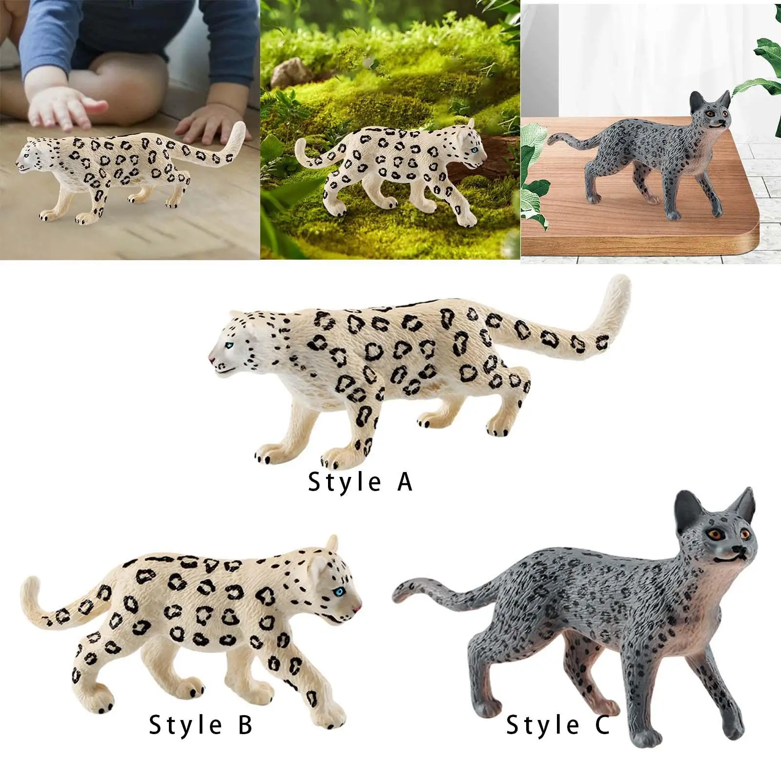 Estatuilla de leopardo, estatua realista de Animal salvaje para regalos de fiesta, regalo de Navidad