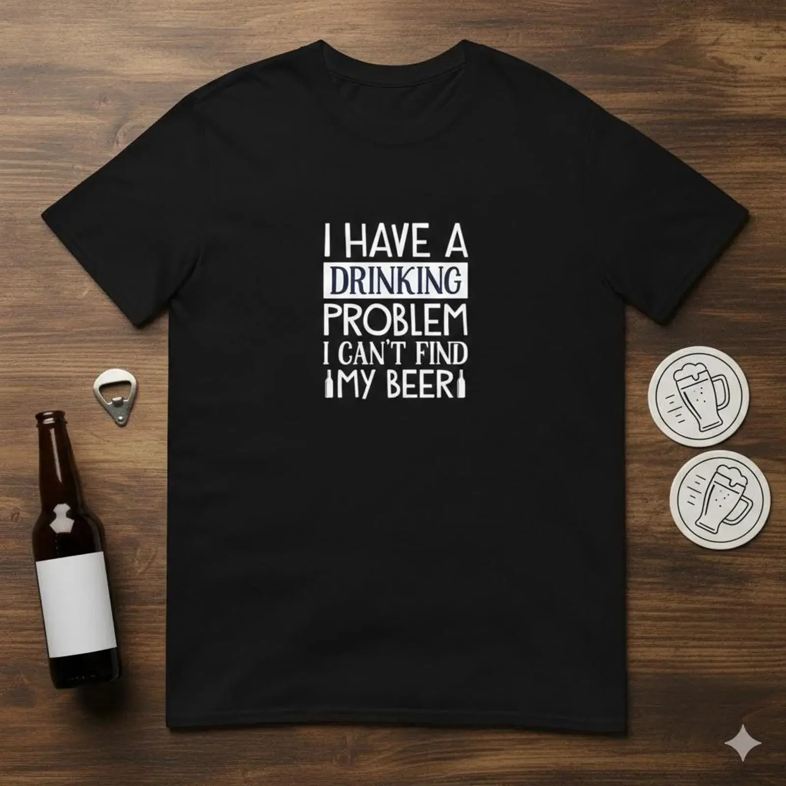 T-shirt drôle sur le thème des problèmes d'alcoolisme, pour les amateurs de bière, style vintage, imprimé graphique, vêtements homme, mode polyvalente