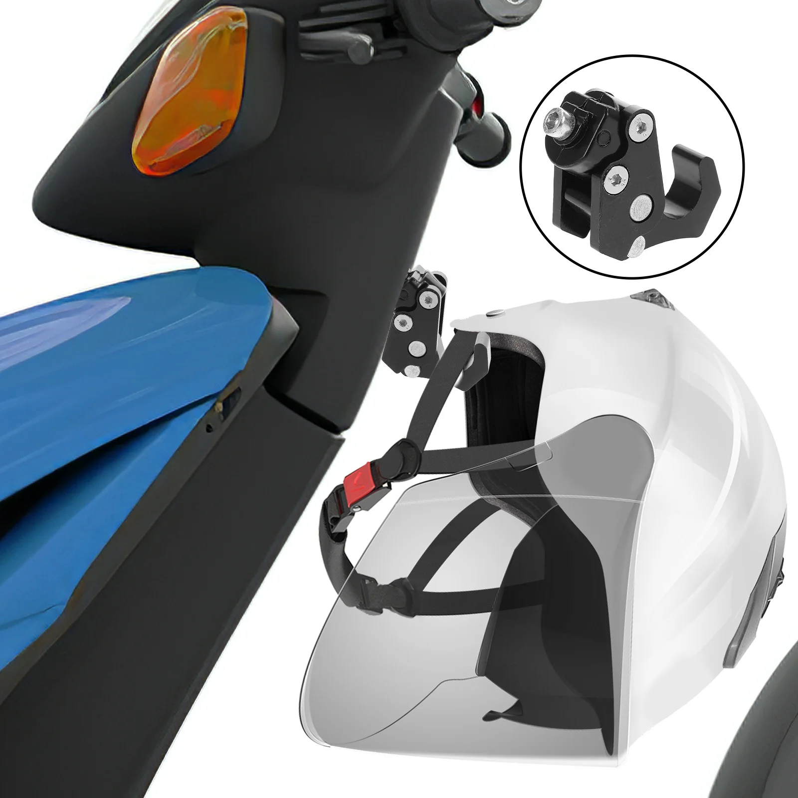 

Крючок для мотоцикла, утолщенная металлическая вешалка для хранения сумок на мотоцикле, скутере, мопеде, компактный дизайн, простая установка