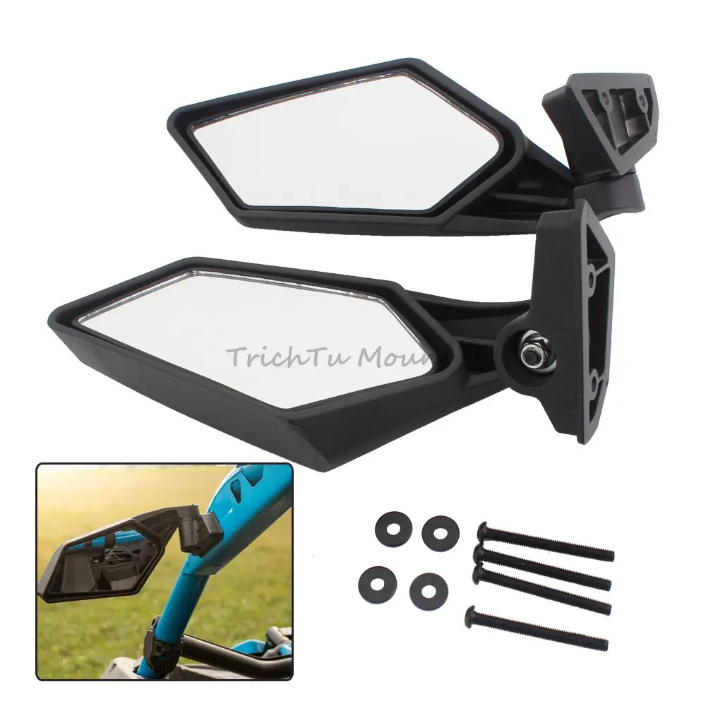 UTV 360° Adjustable Rearview Side View Mirrors For Can-Am Maverick X3 Max R RR 4x4 XRS XDS Turbo DPS 2017-2024 Accessories