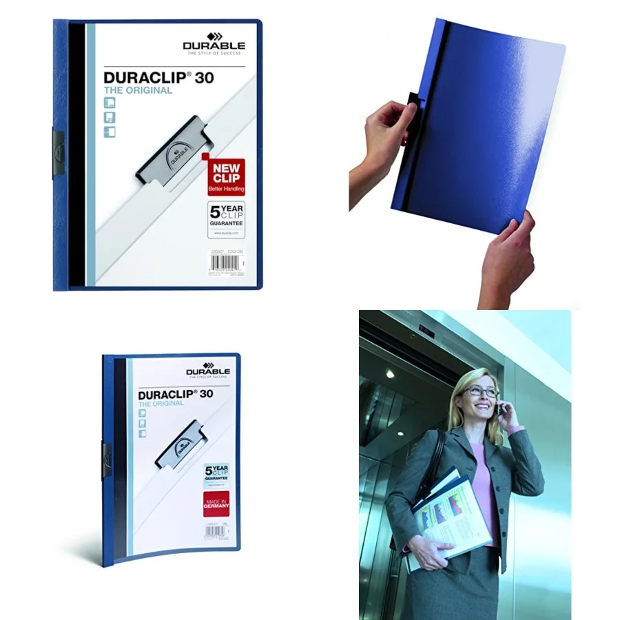 

Report Cover with DURACLIP Letter-Size 8.5" x 11" Inch - Holds Up to 30 Pages - Clear Cover and Border - Box of 25