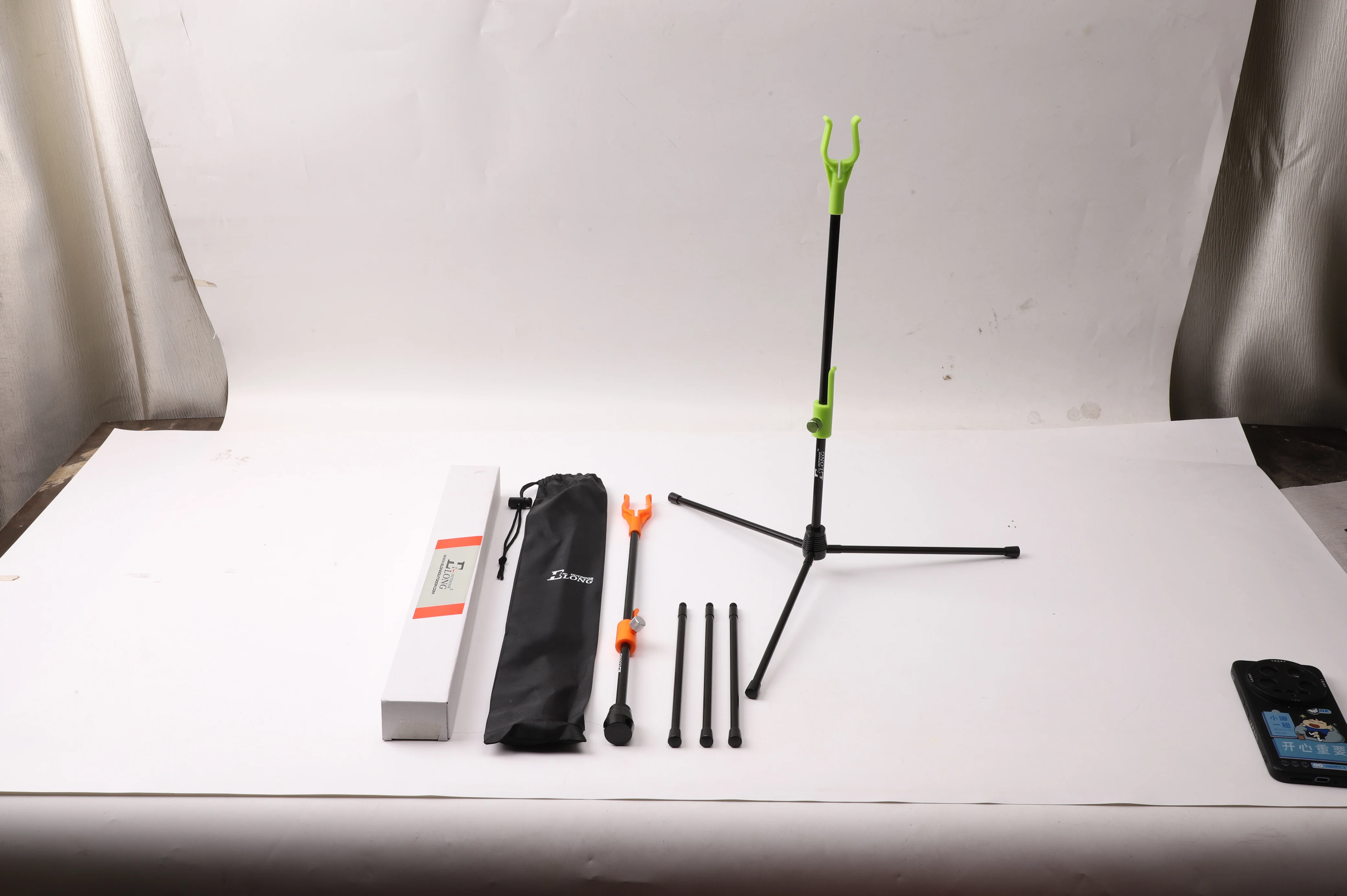 

1 шт., удлиненная подставка для лука для стрельбы из лука, изогнутая подставка для лука, легкая складная съемная подставка для стрельбы из лука, охоты, стрельбы из лука на открытом воздухе