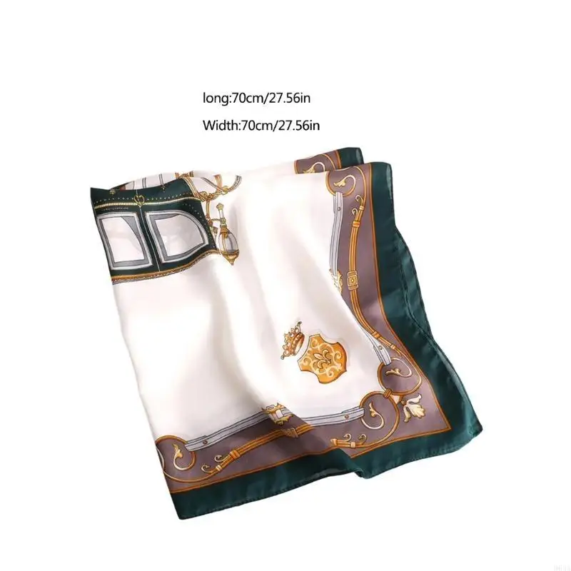 

Trendy Small Silk Scarf Trendy Headscarf Square Bandana Scarves Elegant Print 964A