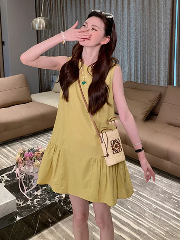 

Новая женская летняя корейская плиссированная короткая юбка А-силуэта свободного кроя с эффектом похудения