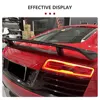 아우디 R8 GT V8 V10 2008-2015 2 도어 스포일러 부츠 윙 립 차체 키트 용 탄소 섬유/FRP 뒷 트렁크 스포일러 뚜껑 2