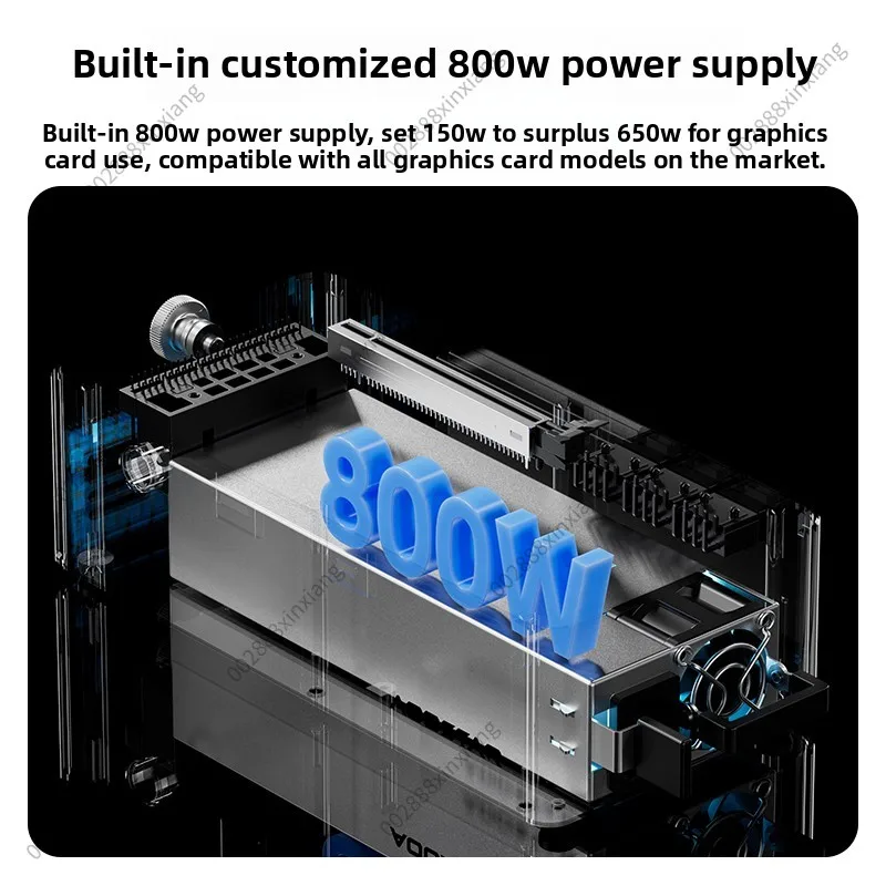 Graphics Card Docking Station for OCulink USB4 Interface Reverse Power Supply 100W, Built-in 800W Power Supply AG02
