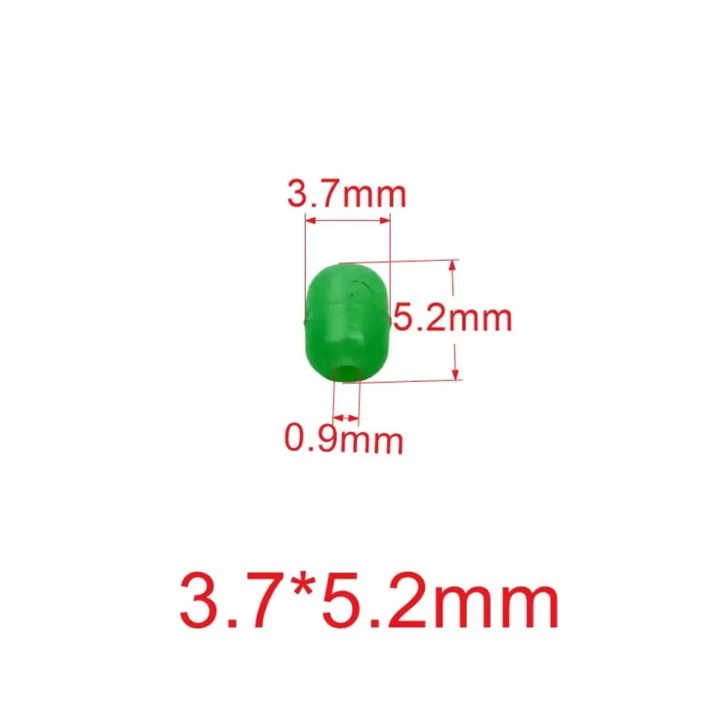 100 Uds. Cuentas de pesca luminosas cilíndricas anticolisión brillantes tapón espacial de pesca luz nocturna gancho de cuerda luminosa