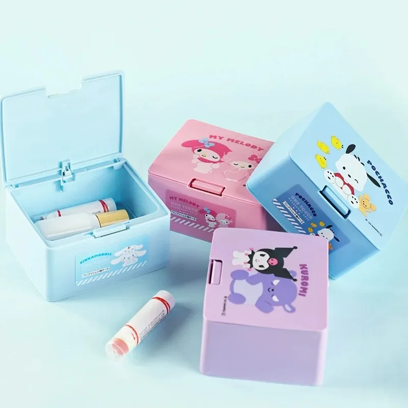 Echte Japanse Sanrio Melodie Sanrio Katoenen Wattenstaafje Box Pers Pop-Up Cover Opbergdoos Cosmetica Opbergdoos