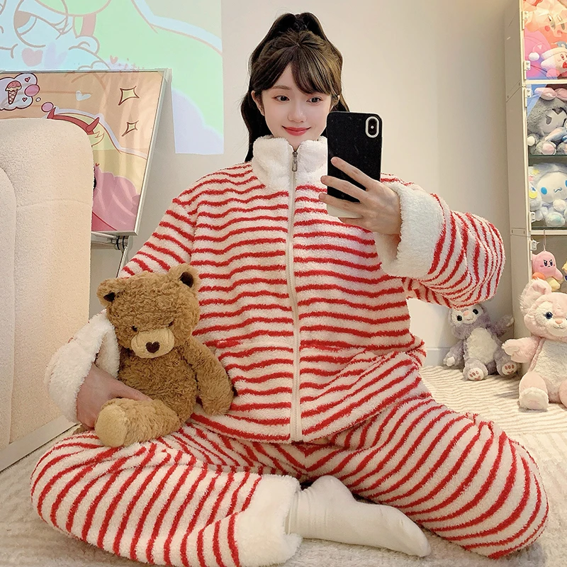 

Комплекты пижам без пуговиц для женщин: вязаные, классический европейский дизайн, мягкие, эластичные, дышащие, в рубчик, с круглым вырезом, с длинными рукавами, брюки, осенние, новинка