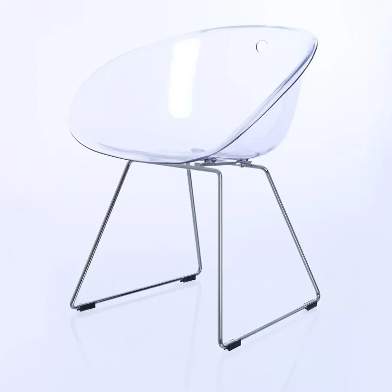 Transparenter Acryl-Kristallstuhl, kreativer nordischer, lässiger, moderner Café-Rückenstuhl, Designer